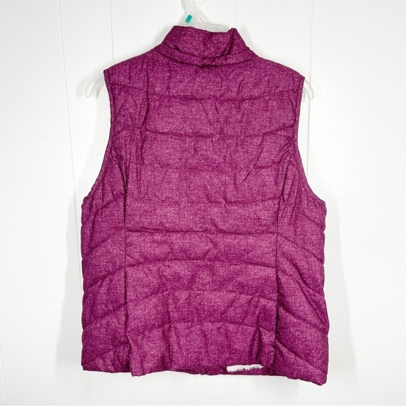 Green Tea Purple Sparkle Faux Fur Lined Puffer Plus Size Vest XXL - Picture 2 of 7